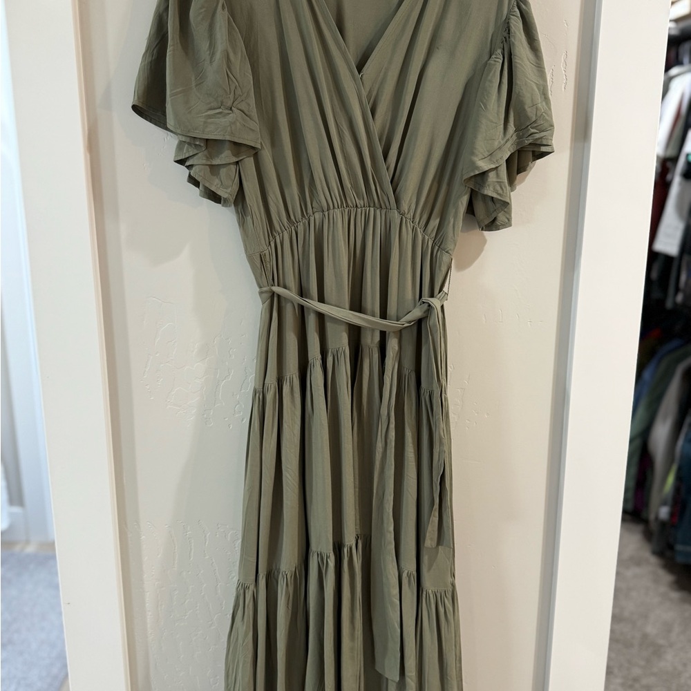 Petal & Pup Sage Green Maxi Dress